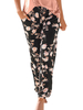 Pantalon Femme Pantalon Sarouel Imprimé Floral Rose Taille En Polyester