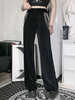 Pantalon Gothique Chaînes Détails Métalliques Hip Hop Polyester Pantalon Noir