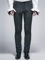 Pantalon Gothique Pantalon Jacquard Noir Homme Déguisements Halloween