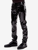 Pantalon Homme Adulte Cuir PU Noir