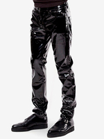 Pantalon Homme Adulte Cuir PU Noir