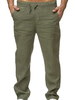 Pantalon Homme Chic Taille Naturelle Coupe fuselée Vert Chasseur Pantalon Homme