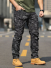 Pantalon homme décontracté camouflage taille naturelle pantalon cargo droit pantalon noir