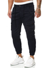 Pantalon Homme Décontracté Taille Naturelle Droite Pantalon Long Bleu Marine