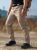 Pantalon homme décontracté taille normale irrégulière pantalon cargo droit kaki pantalon long