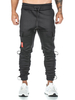 Pantalon Homme Pantalon de survêtement Chic Tapered Fit Pantalon noir