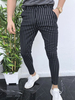 Pantalon Homme Rayures Chic Taille Naturelle Pantalon Homme Noir Maigre