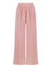 Pantalon large Pantalon taille haute en coton et lin rose