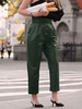 Pantalon long gothique pour femme Pantalon rétro en cuir Synthétique gothique vert