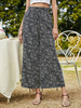 Pantalon Noir Passepoil Polyester Surdimensionné Taille Surélevée À Pois Pantalon