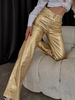 Pantalon Or Taille Haute Argenté