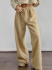 Pantalon polaire Sherpa confortable avec cordon de serrage Pantalon large décontracté pour femme 2025