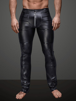 Pantalon pour femme adulte bas en cuir PU noir