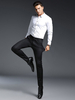 Pantalon Pour Homme Classique Taille Naturelle Droite Noir Pantalon Homme