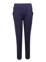 Pantalons de grande taille pour femmes Pantalon décontracté en polyester surdimensionné bleu foncé
