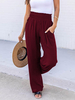 Pantalons Femme Décontracté avec Poches Unicolore