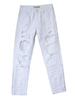 Pantalons Femmes Jean Longs Elastique en Denim Déchiré Unicolore Fermeture à Zip Pantalons Femmes