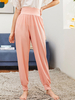 Pantalons Femmes Longs Décontracté Coupe Cintrée Elastique en Coton Unicolore Pantalons Femmes Longs