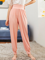 Pantalons Femmes Longs Décontracté Coupe Cintrée Elastique en Coton Unicolore Pantalons Femmes Longs
