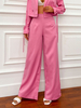 Pantalons Femmes Longs Décontracté Coupe Cintrée Unicolore avec Poches Pantalons Femmes Longs