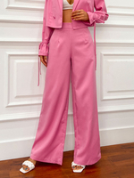 Pantalons Femmes Longs Décontracté Coupe Cintrée Unicolore avec Poches Pantalons Femmes Longs