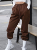 Pantalons Femmes Longs Décontractés Elastique à Lacets avec Poches Unicolore Pantalons Femmes Longs