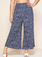 Pantalons Grande Taille Femme Imprimés Long Décontracté Bas Evasée Bicolores Vêtement Femme Grande Taille