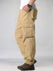 Pantalons Hommes Cargo Droit À Taille Naturelle Confortable Pantalon Kaki