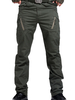 Pantalons Hommes Cargo Droit À Taille Naturelle Et Décontracté Vert