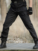 Pantalons Hommes Pantalon Cargo Droit À Taille Naturelle Confortable Noir