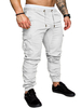 Pantalons Hommes Pantalon Cargo Droit À Taille Naturelle Décontractée Blanc
