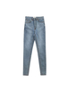 Pantalons Jean Longs Femme Moulant Coupe Cintrée à Zip avec Poches Unicolore