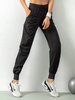Pantalons Long Décontracté Femme avec Poches Coupe Cintrée Elastique Unicolore