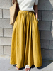 Pantalons Longs Bas Evasée Coupe Cintrée avec Poche Unicolore