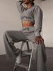 Pantalons Longs Décontracté Femme Coupe Cintrée à Lacets Unicolore
