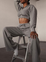 Pantalons Longs Décontracté Femme Coupe Cintrée à Lacets Unicolore