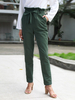 Pantalons Longs Droits Femmes Coupe Cintrée à Lacets avec Poches Unicolore Pantalons Longs Droits Femmes
