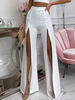 Pantalons Longs Femme avec Fente Unicolore