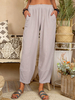 Pantalons Longs Femme Décontracté Coupe Cintrée Bas Evasée Unicolore