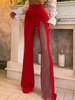 Pantalons Longs Femme en Paillette Coupe Cintrée Bicolores Pantalons Femme