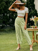 Pantalons Longs Femme Imprimé Coupe Cintrée