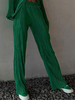 Pantalons Longs Femme Unicolore Bas Evasée