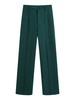 Pantalons Longs Femmes en Mousselines à Zip Unicolore Pantalons Longs Femmes