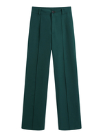 Pantalons Longs Femmes en Mousselines à Zip Unicolore Pantalons Longs Femmes