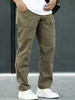 Pantalons pour hommes Casual Camouflage irrégulier Taille naturelle Pantalon cargo droit Gris Pantalons pour hommes
