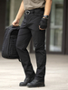 Pantalons pour hommes Casual Camouflage irrégulier Taille naturelle Pantalon cargo droit Noir Pantalons pour hommes