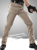 Pantalons Pour Hommes Casual Irrégulier Taille Naturelle Droite Pantalons Longs Kaki