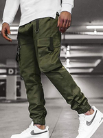 Pantalons Pour Hommes Casual Taille Naturelle Tapered Fit Hunter Green Men\ s Pants