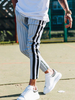 Pantalons pour hommes Coupe fuselée imprimée décontractée Pantalon homme gris clair