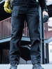 Pantalons pour hommes décontractés taille naturelle irrégulière pantalon cargo droit gris foncé pantalons pour hommes
